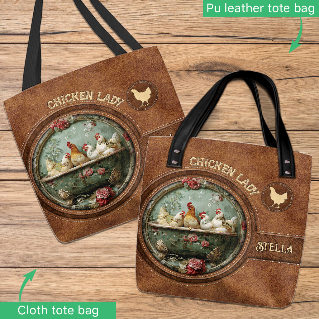 Chicken Lady - Personalized Chicken Tote Bag