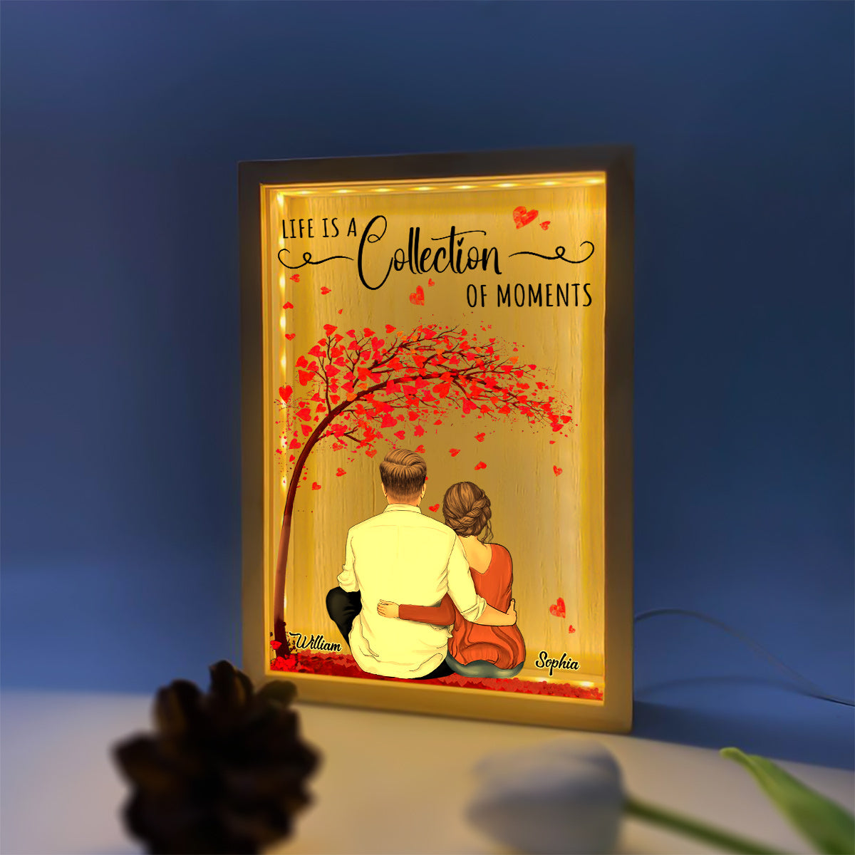 Making Memories Together - Personalized Couple Picture Frame Light Box