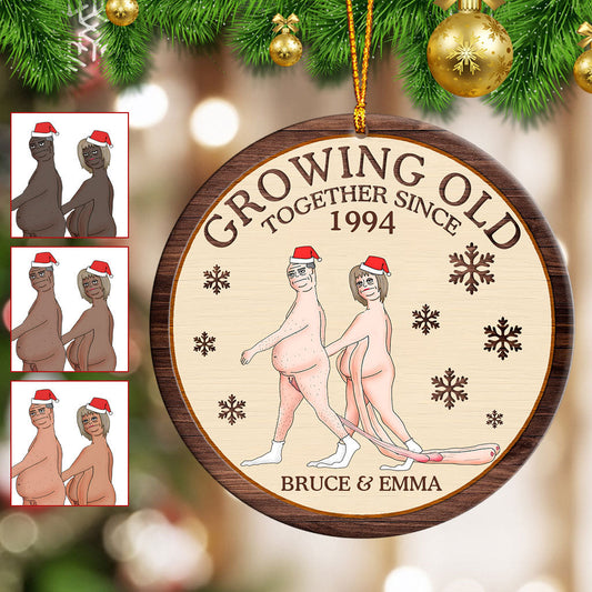 Growing Old Together - Personalized Couple Ornament