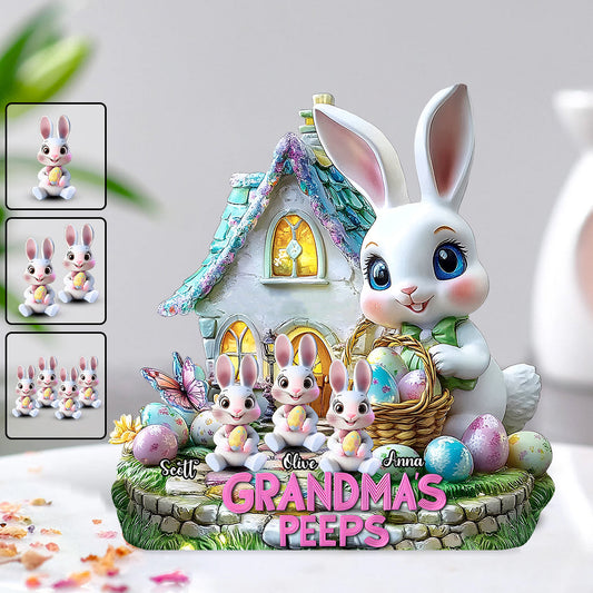 Grandma's Peeps - Personalized Grandma Custom Shaped Acrylic Plaque