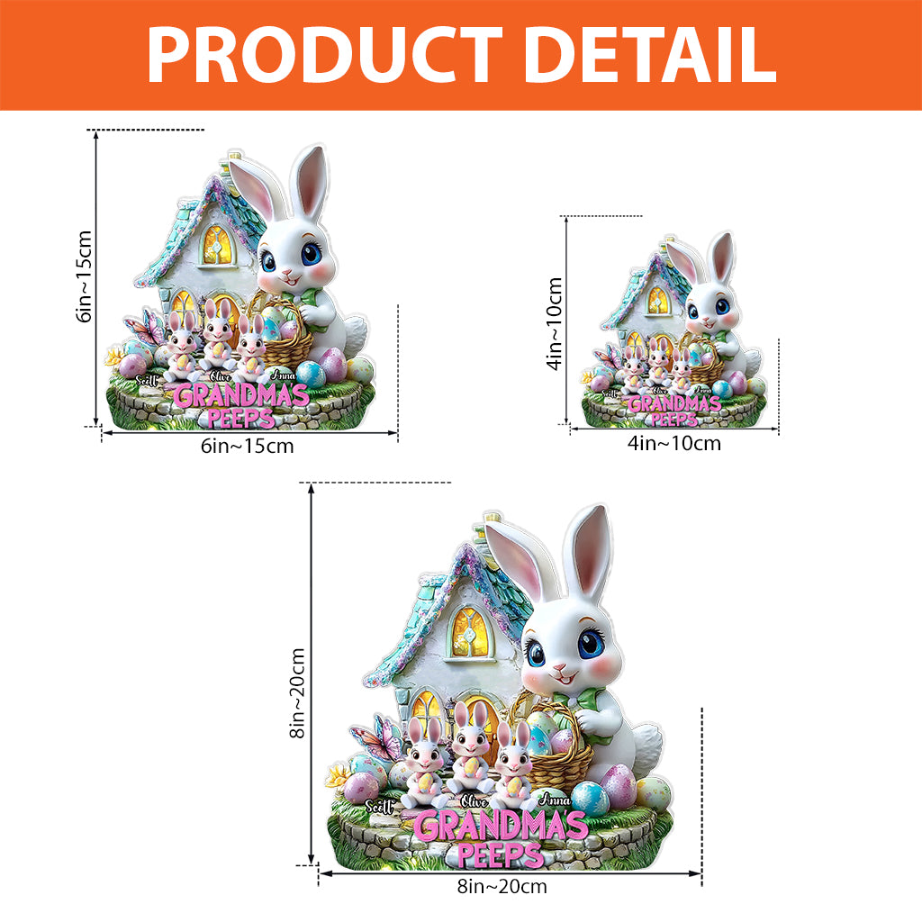 Grandma's Peeps - Personalized Grandma Custom Shaped Acrylic Plaque