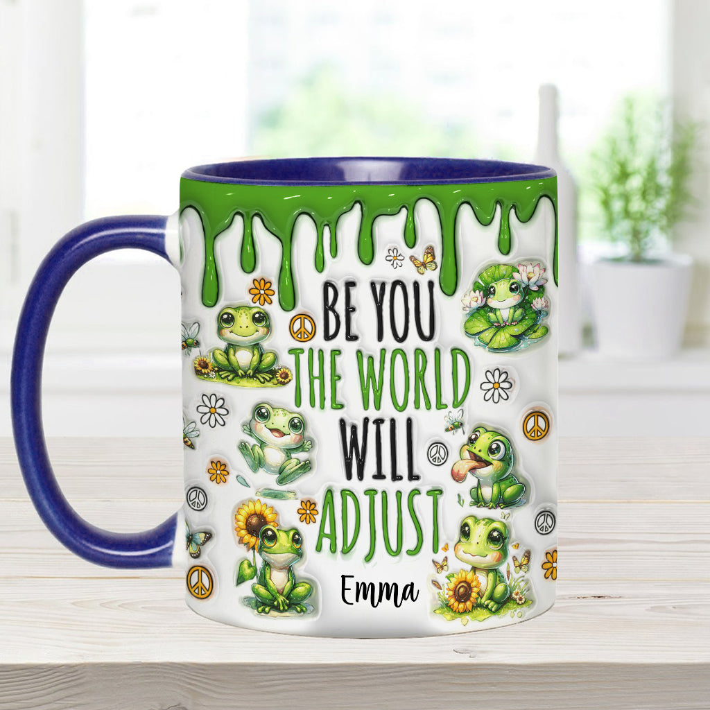 Be You The World Will Adjust - Personalized Hippie Accent Mug