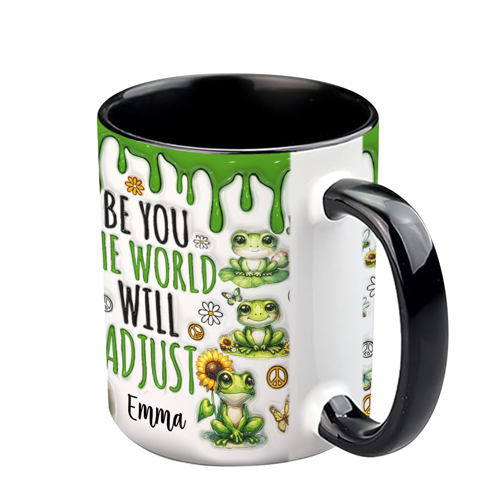 Be You The World Will Adjust - Personalized Hippie Accent Mug