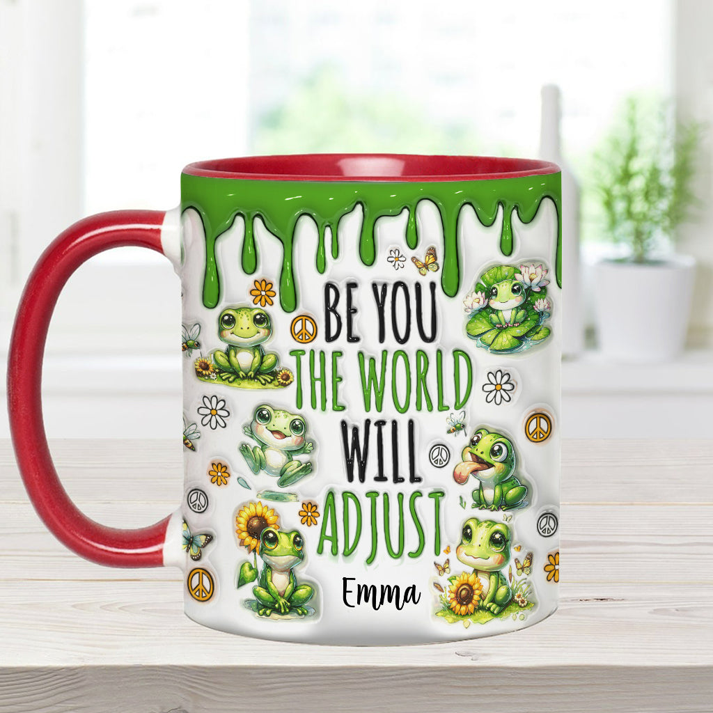 Be You The World Will Adjust - Personalized Hippie Accent Mug