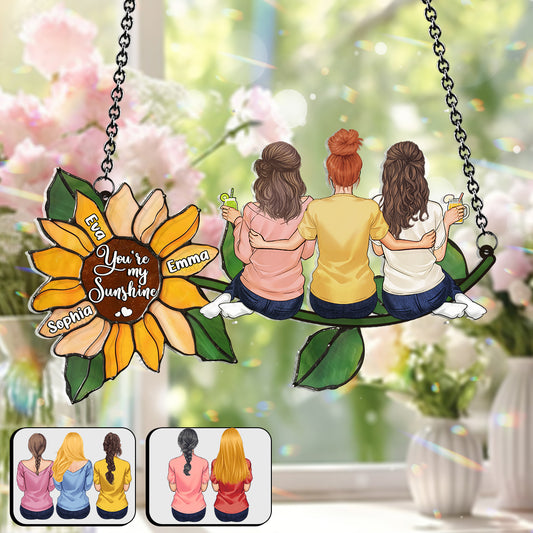 You're My Sunshine - Personalized Bestie Window Hanging Suncatcher Ornament