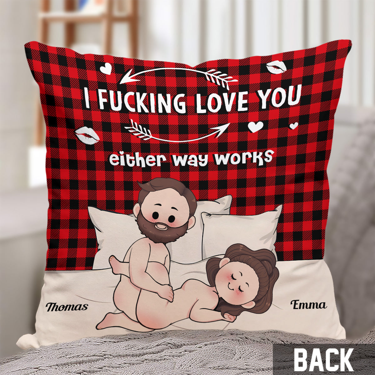 I Love You - Personalized Couple Throw Pillow