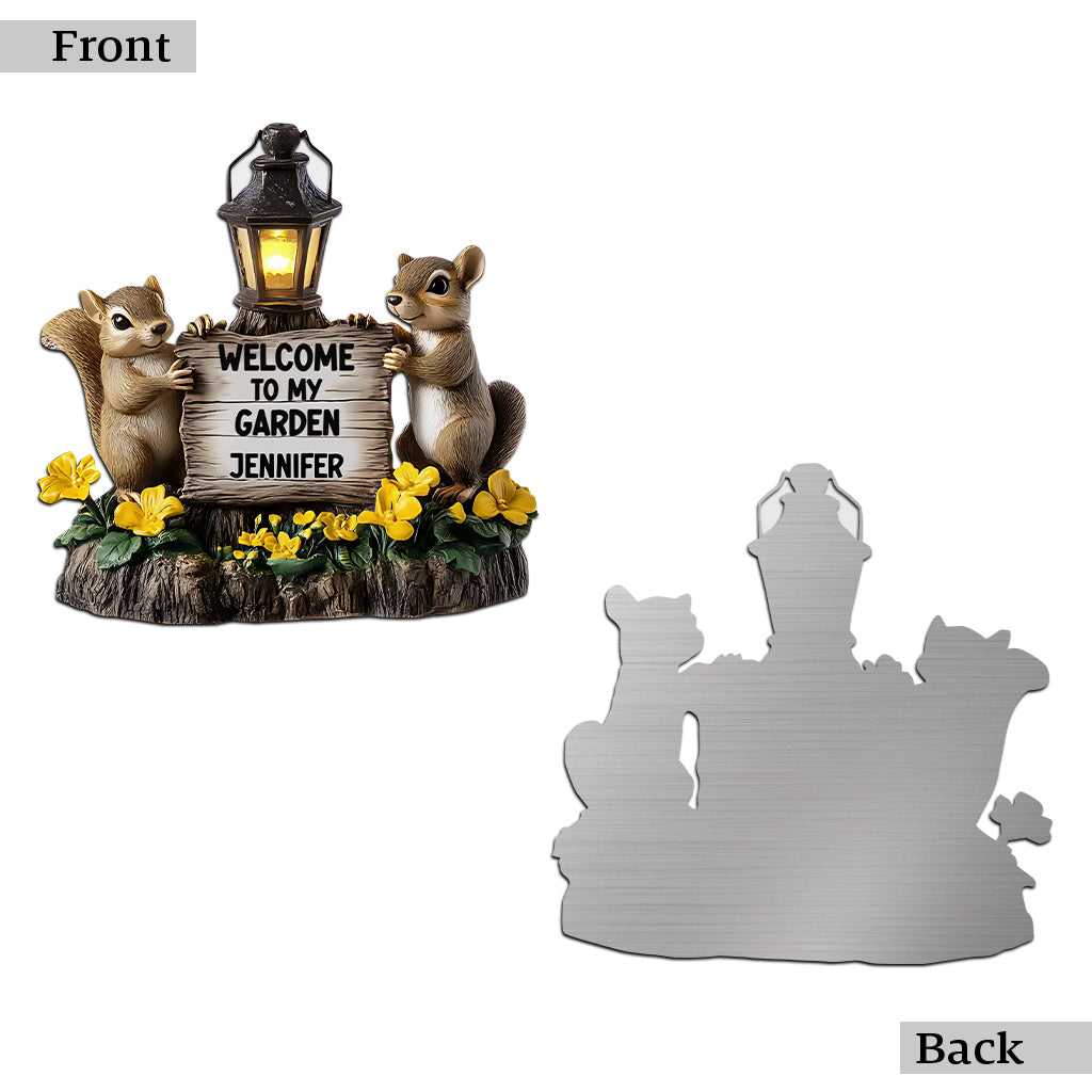 Welcome To My Garden - Personalized Gardening Cut Metal Sign