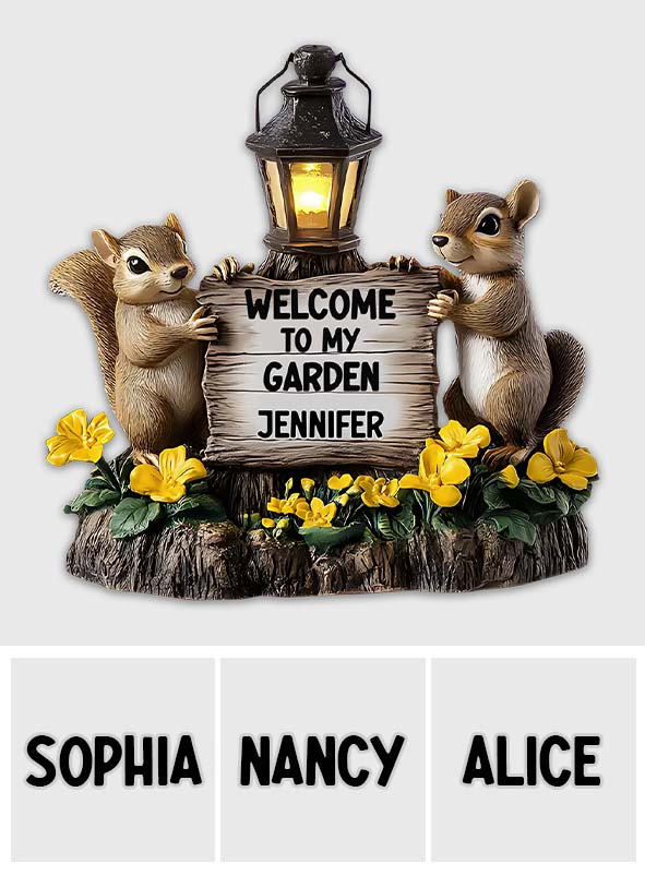 Welcome To My Garden - Personalized Gardening Cut Metal Sign