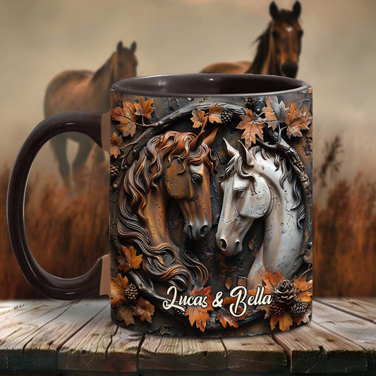 It's You & Me - Personalized Horse Accent Mug