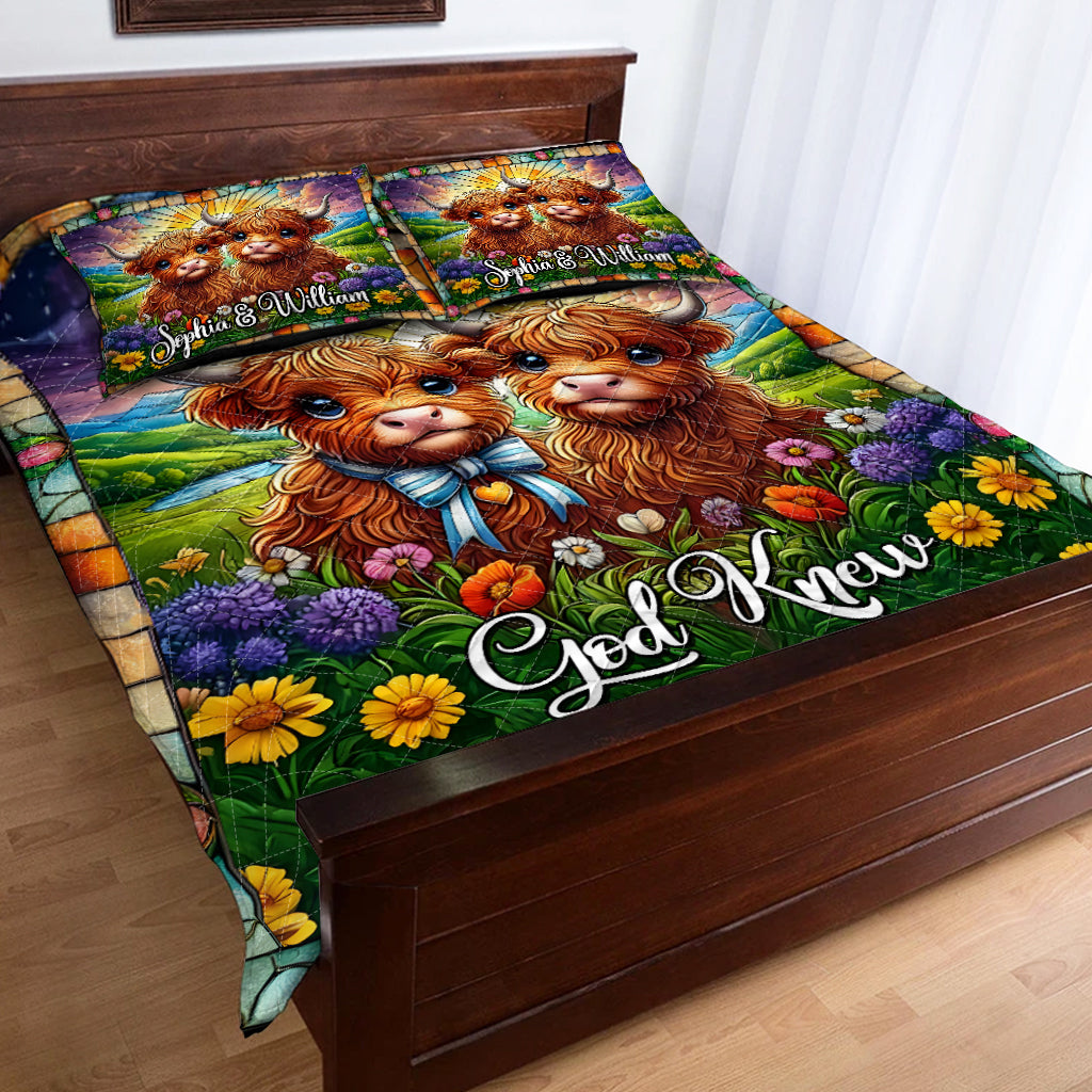 God Knew My Heart Needed You - Personalized Quilt Set