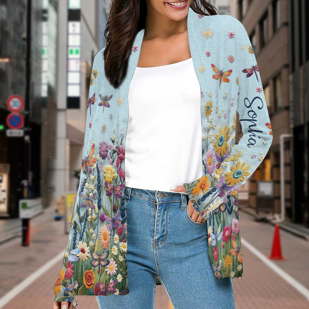 Pollinator Floral Garden - Personalized Gardening Cardigan