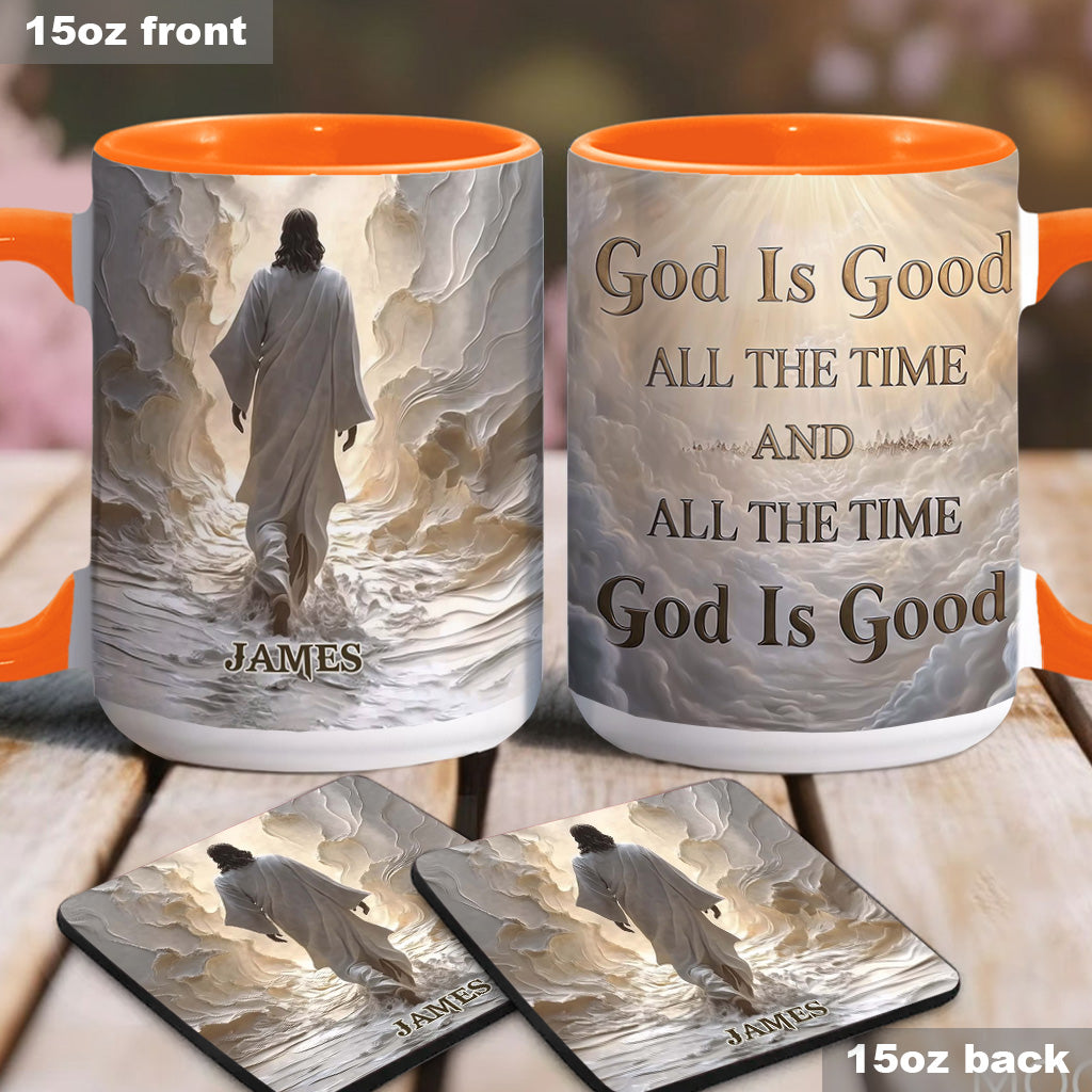 God Is Good All The Time - Personalized Christian Accent Mug