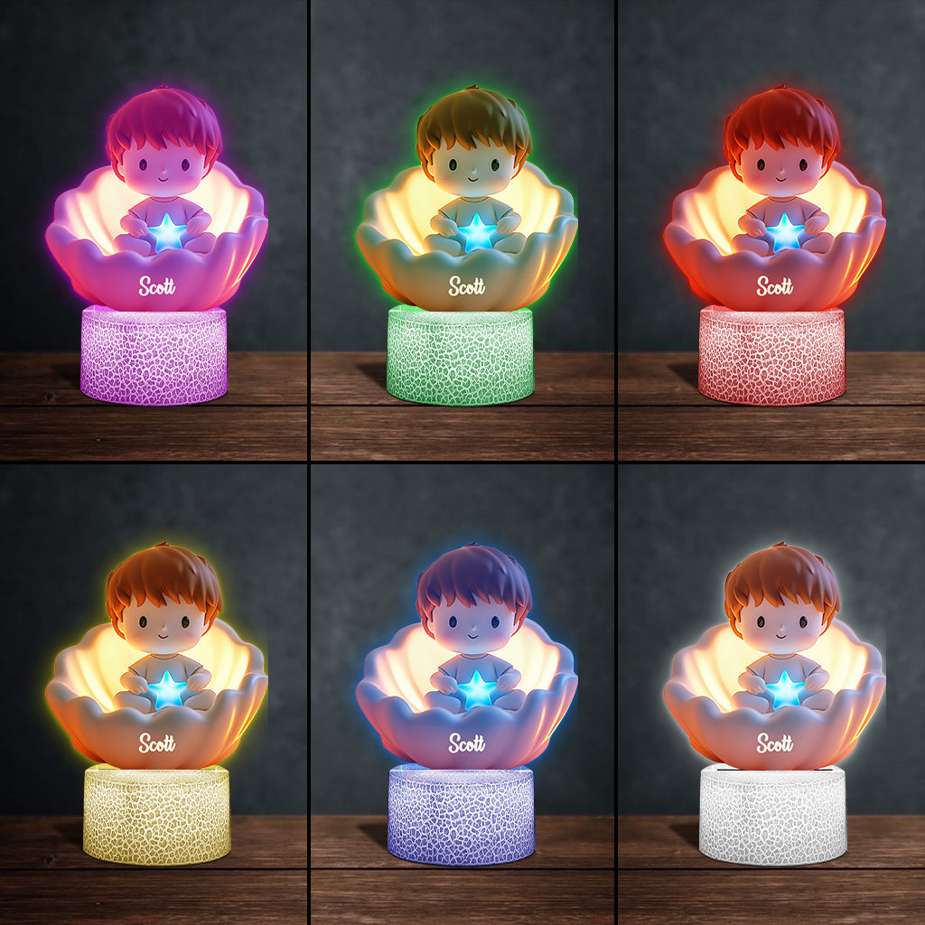 Sweet Dreams - Personalized Kid Shaped Plaque Light Base