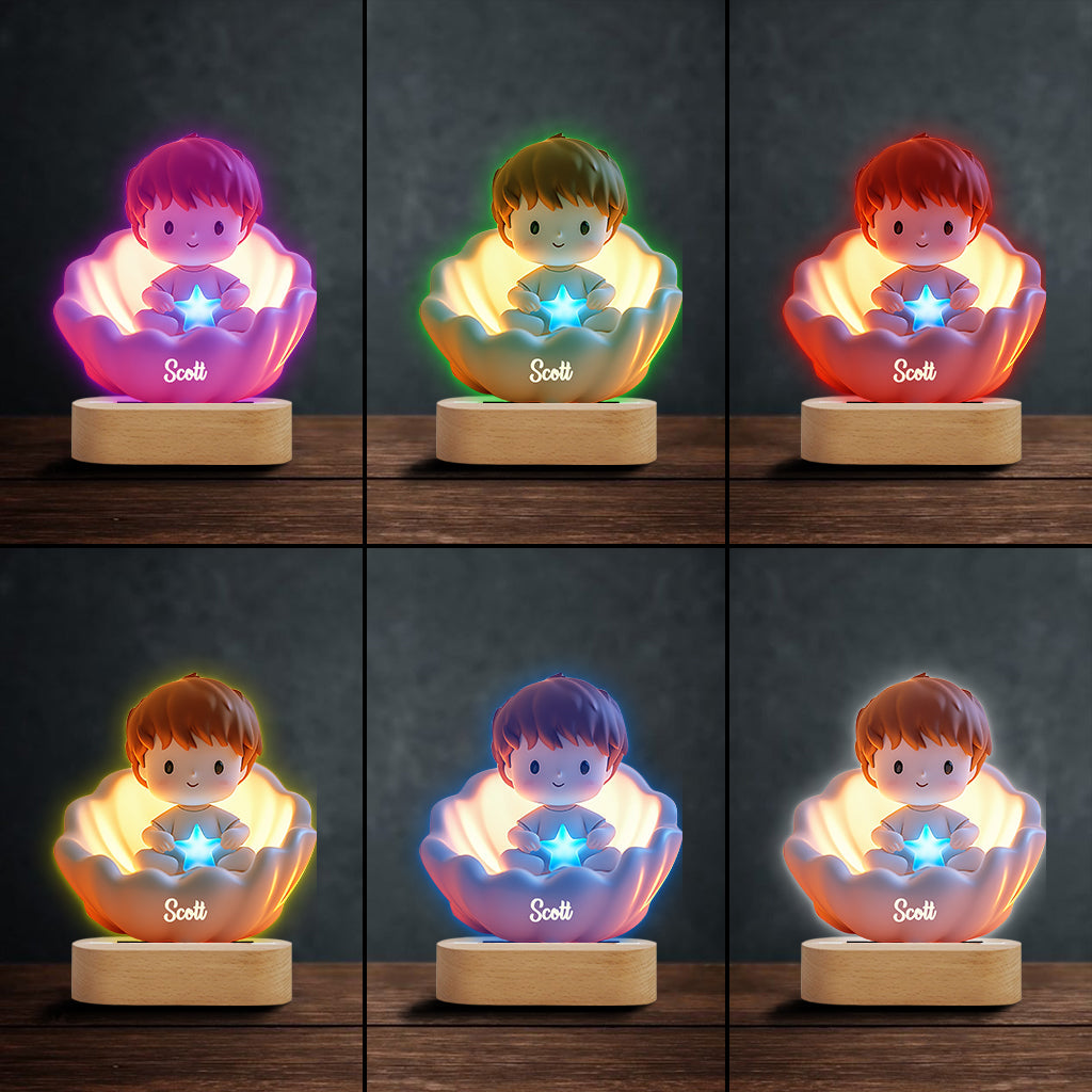 Sweet Dreams - Personalized Kid Shaped Plaque Light Base