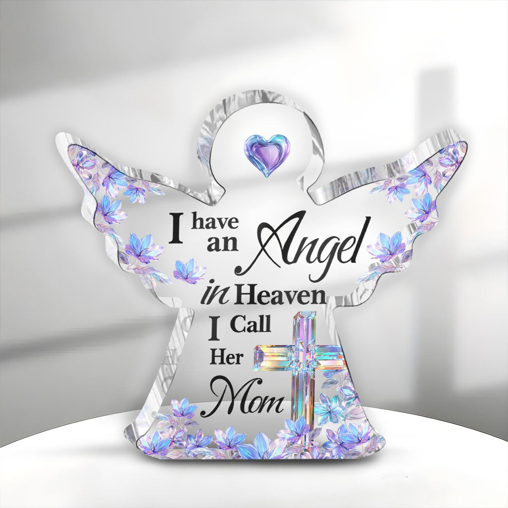 Angel In Heaven - Personalized Memorial Custom Shaped Acrylic Plaque