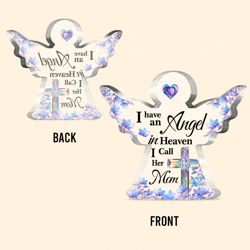 Angel In Heaven - Personalized Memorial Custom Shaped Acrylic Plaque
