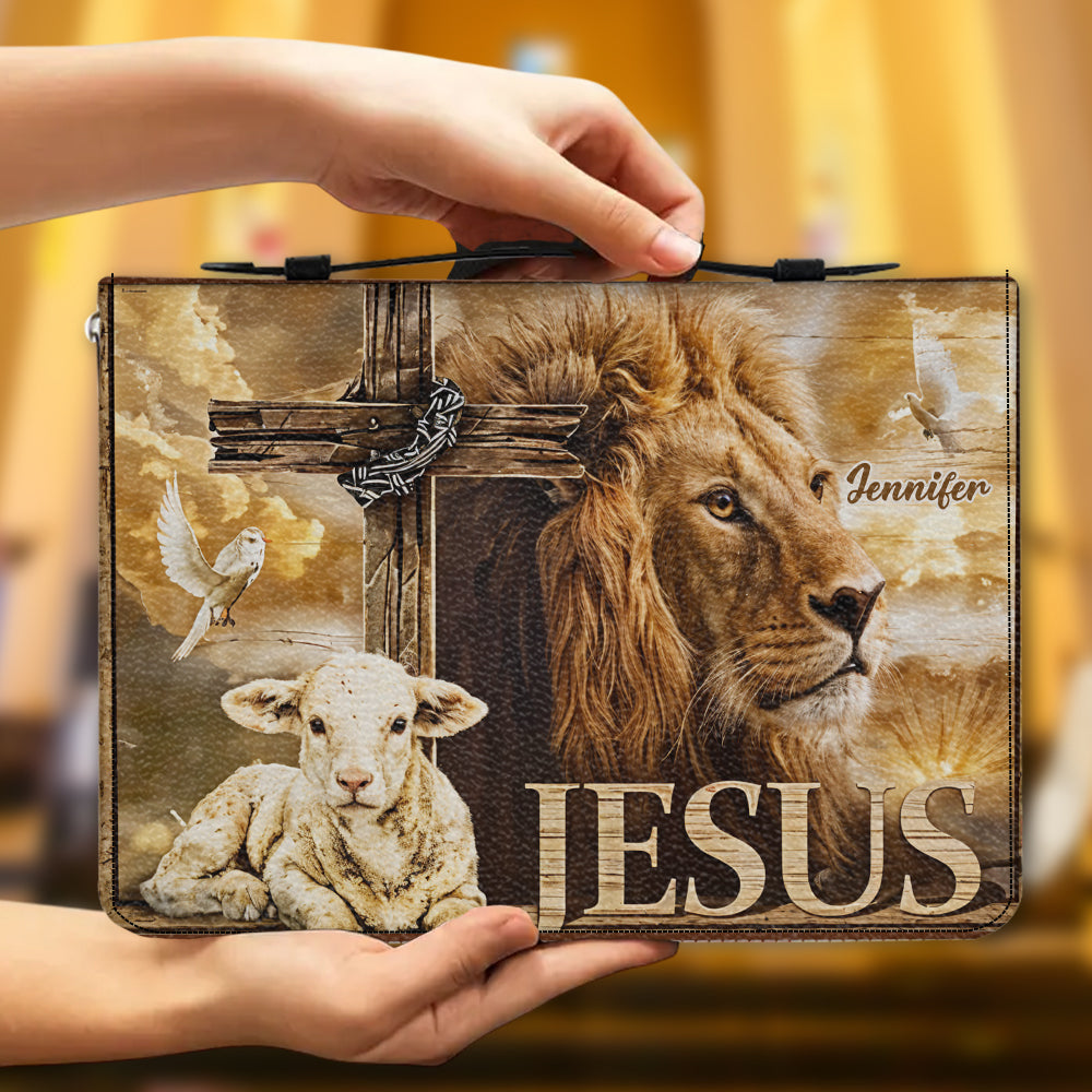 My God My King - Personalized Christian Leather Bible Cover Bag
