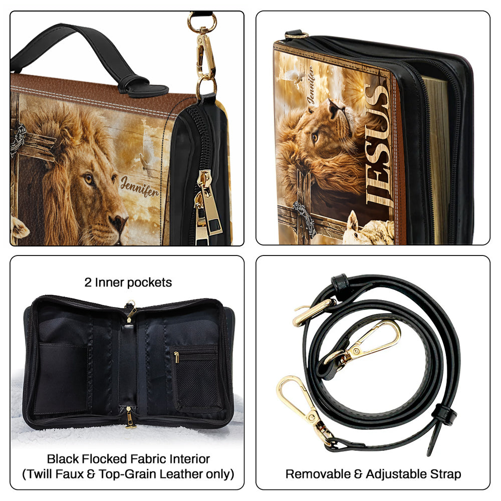 My God My King - Personalized Christian Leather Bible Cover Bag