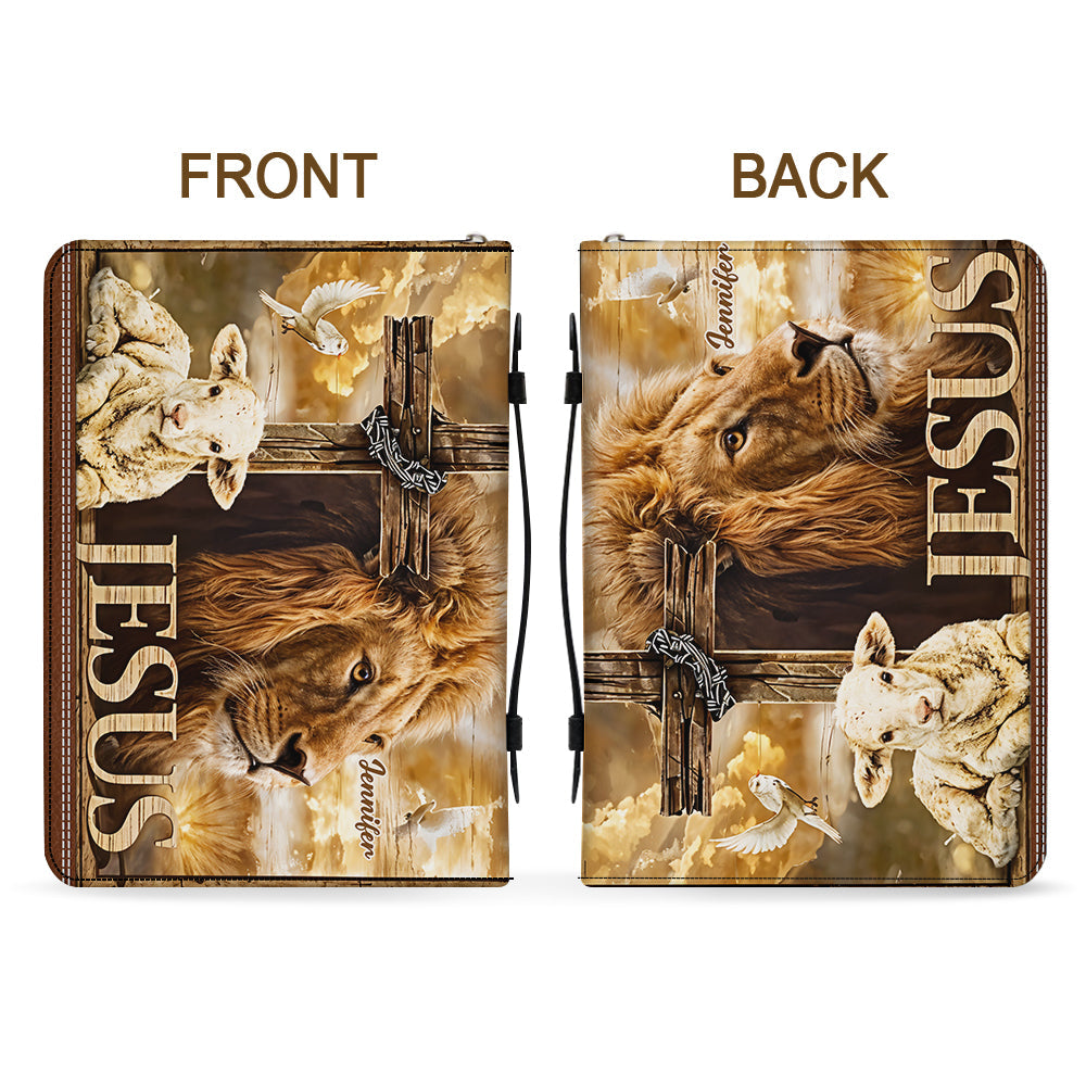 My God My King - Personalized Christian Leather Bible Cover Bag