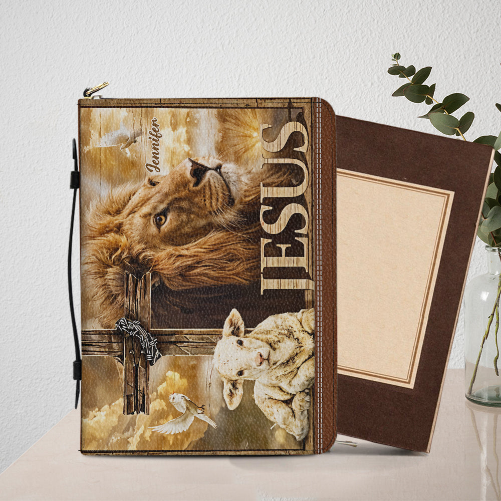 My God My King - Personalized Christian Leather Bible Cover Bag