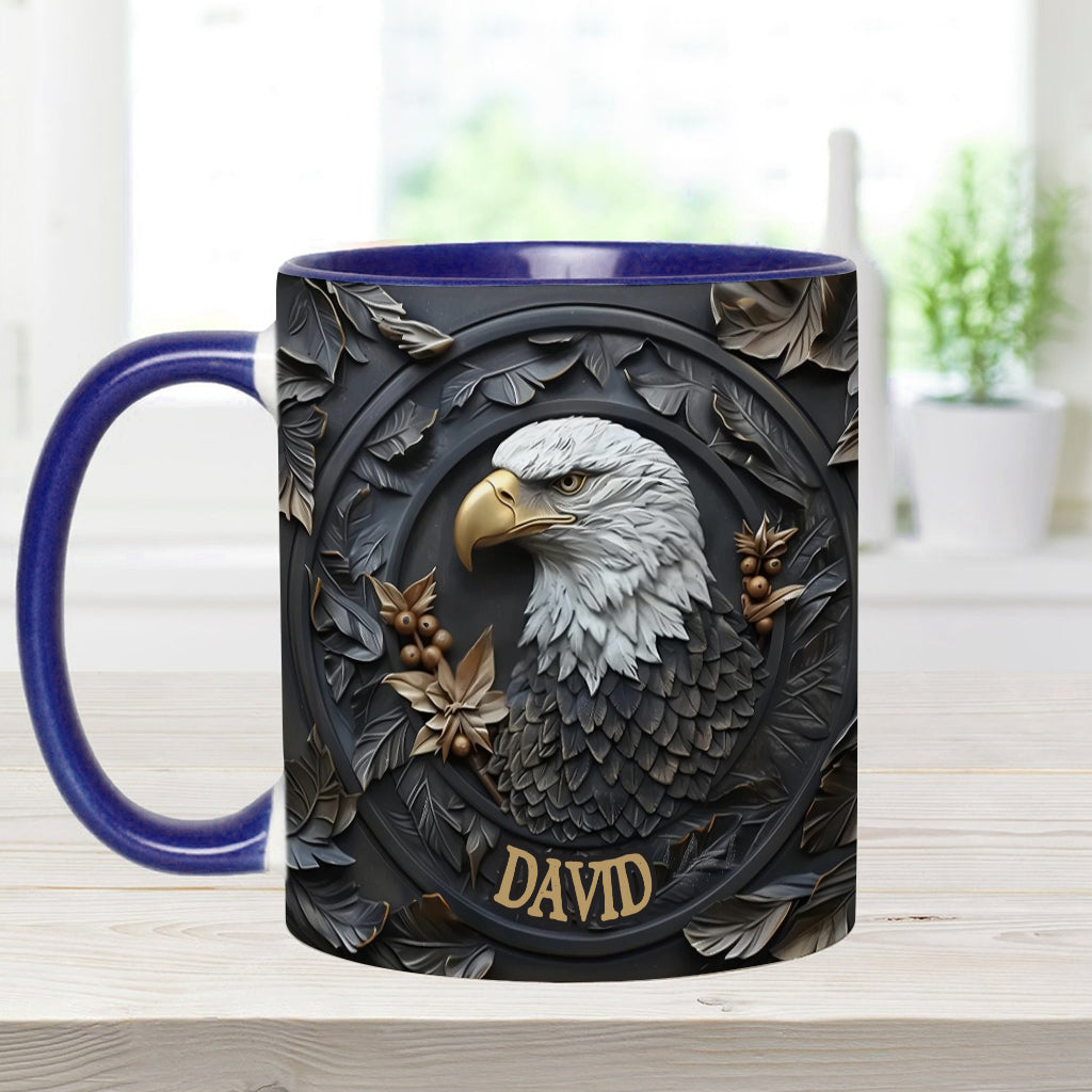 Strong Eagle - Personalized Bald Eagle Accent Mug