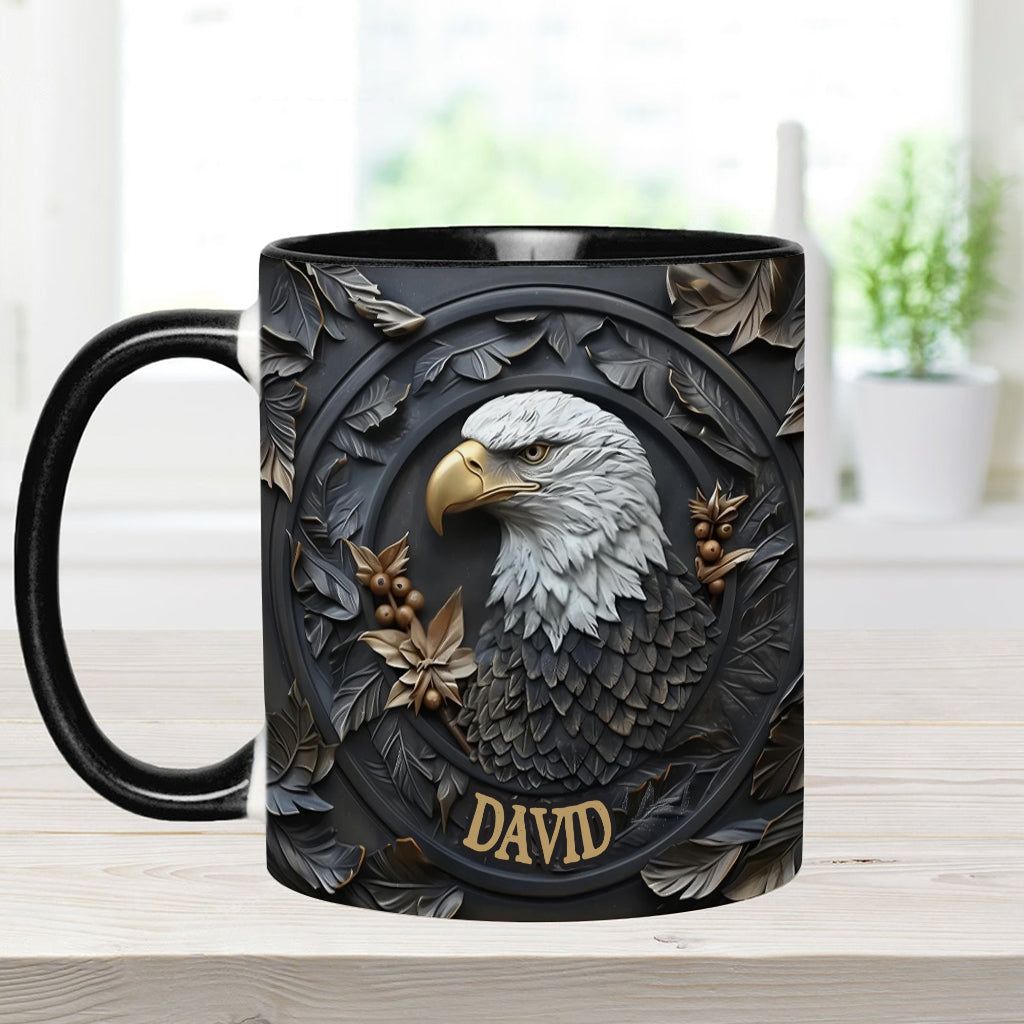 Strong Eagle - Personalized Bald Eagle Accent Mug