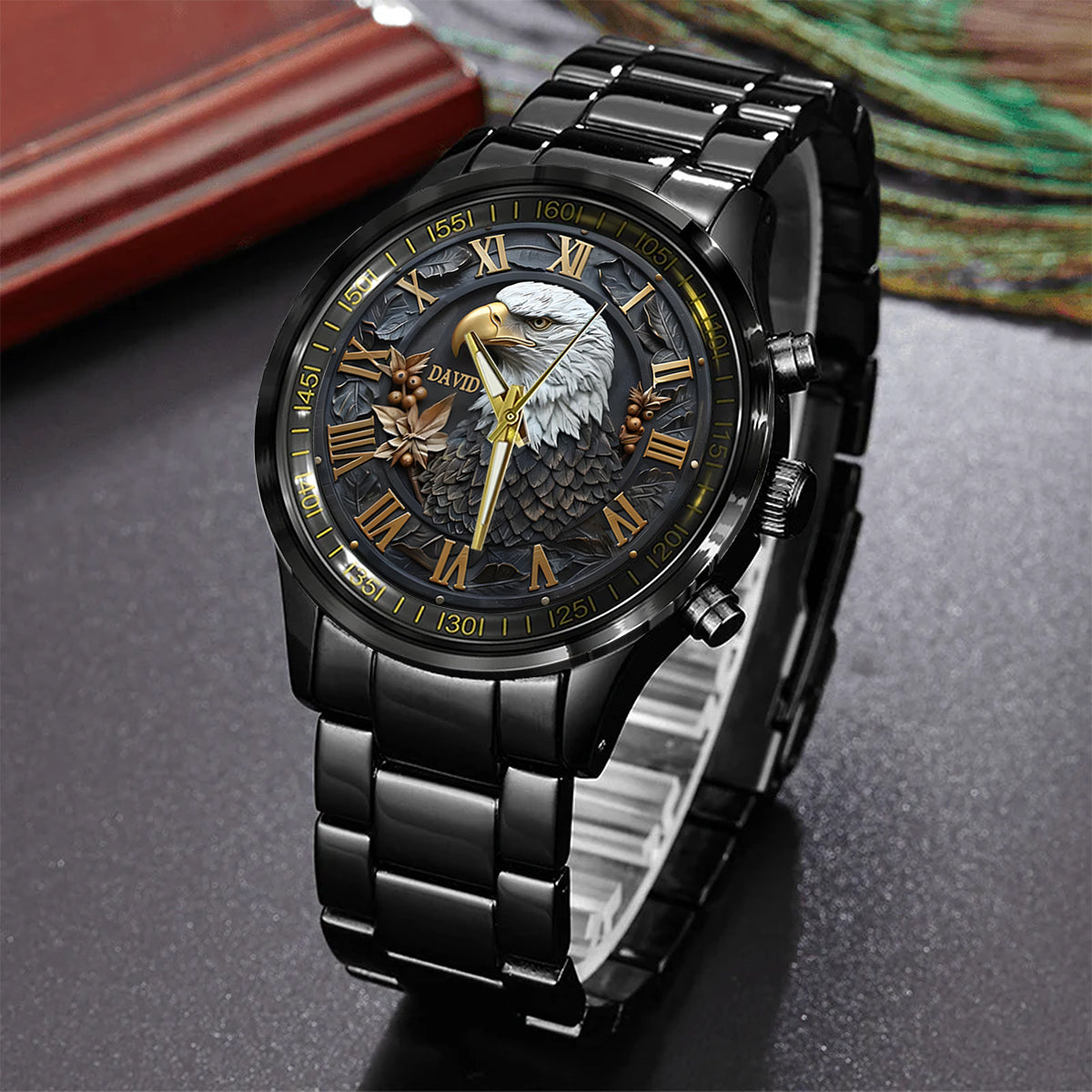 Strong Bald Eagle - Personalized Hand Watch