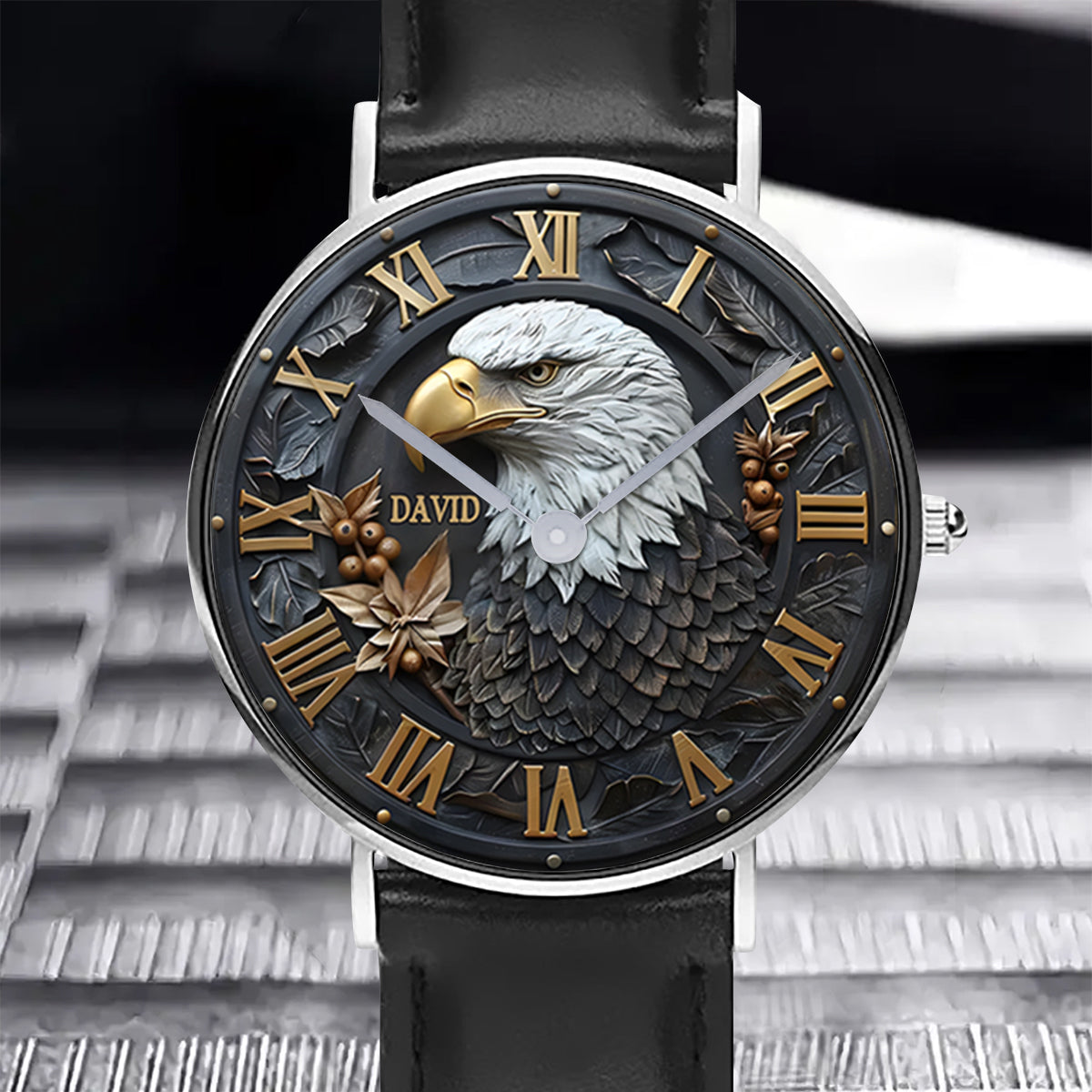 Strong Bald Eagle - Personalized Hand Watch