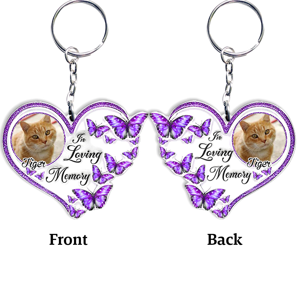 Forever In My Heart - Personalized Memorial Keychain