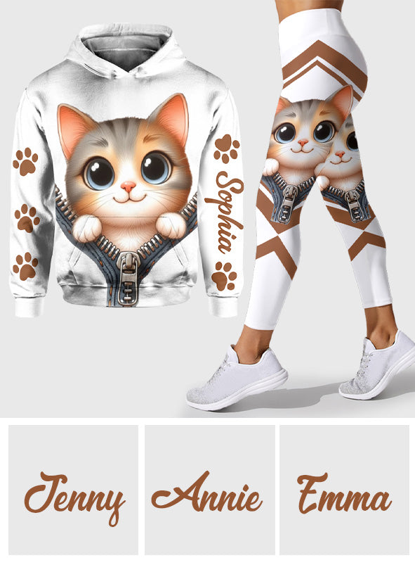 Cute Cat - Personalized Cat Hoodie and Leggings