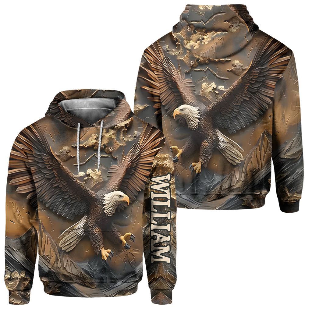 Eagle Majesty - Personalized Bald Eagle Hoodie and Sweatpants