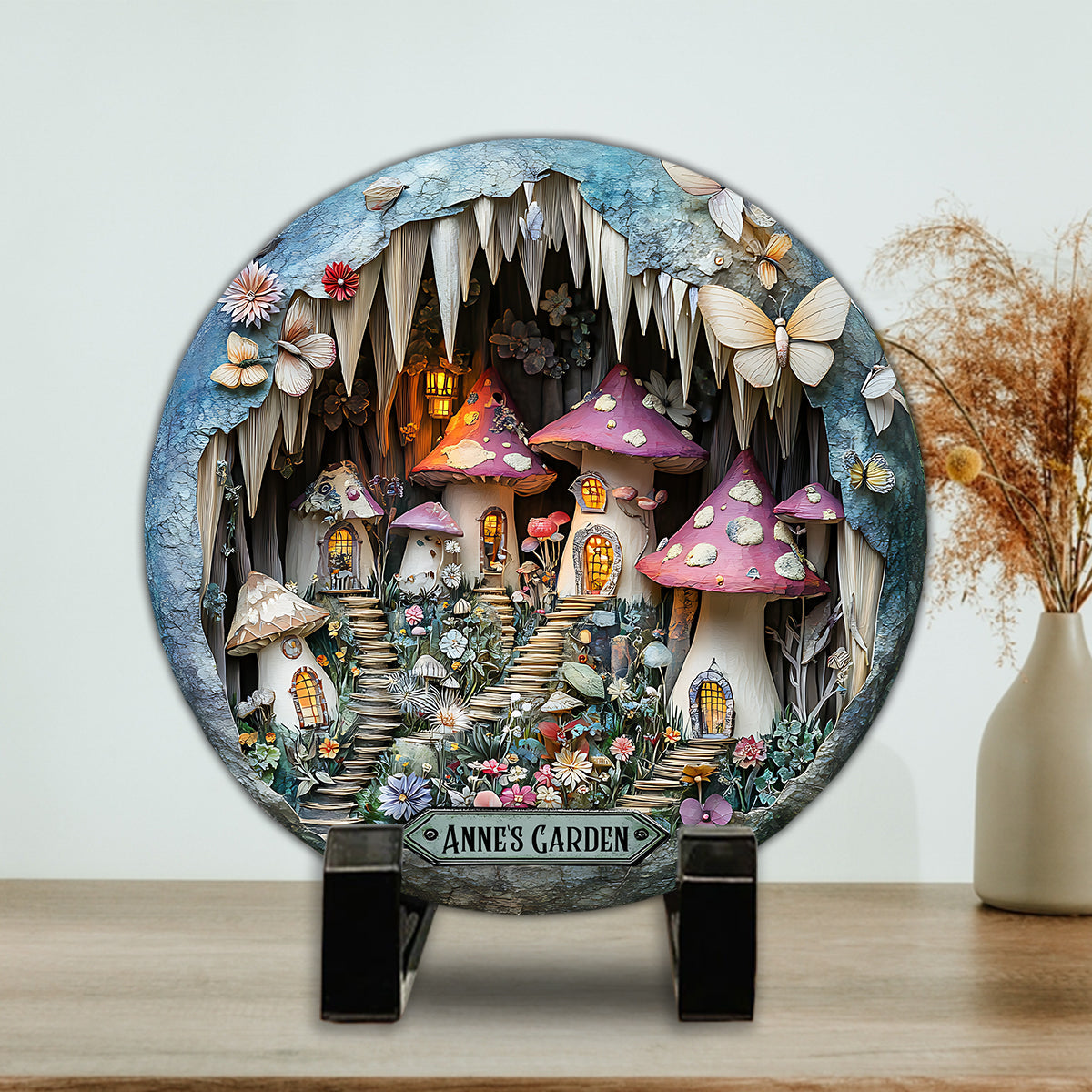 Fairy Garden - Personalized Gardening Round Shaped Stone