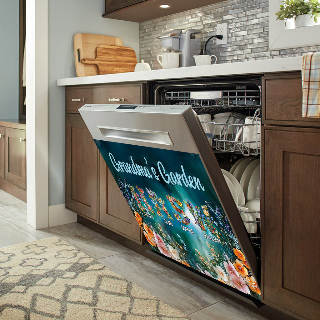 Nana's Garden Any Title - Personalized Grandma Dishwasher Cover