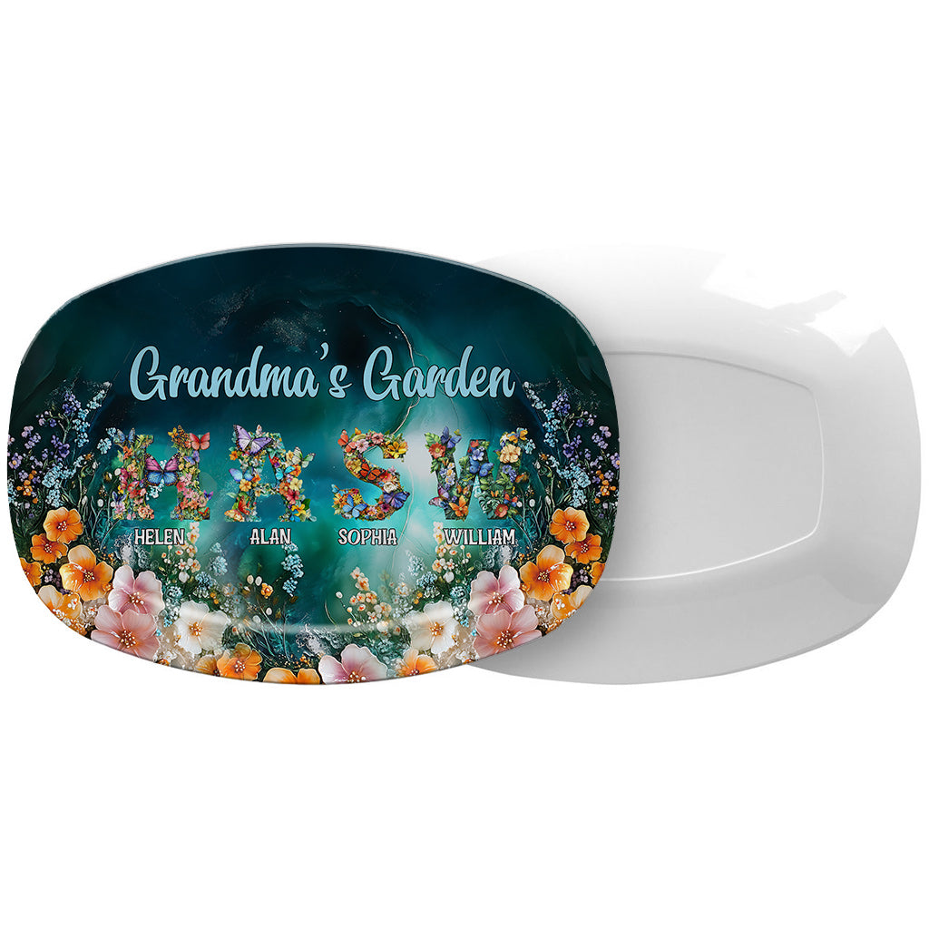 Nana's Garden Any Title - Personalized Grandma Plate