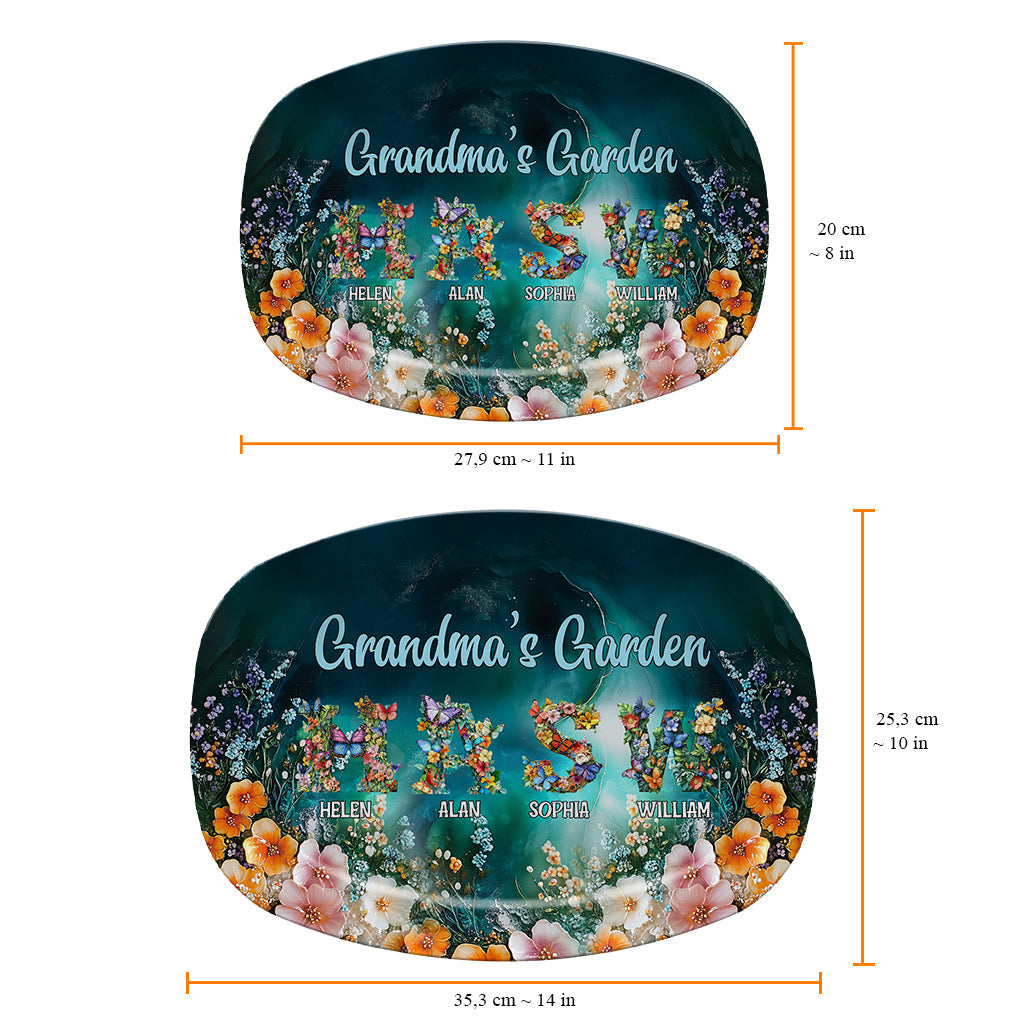 Nana's Garden Any Title - Personalized Grandma Plate