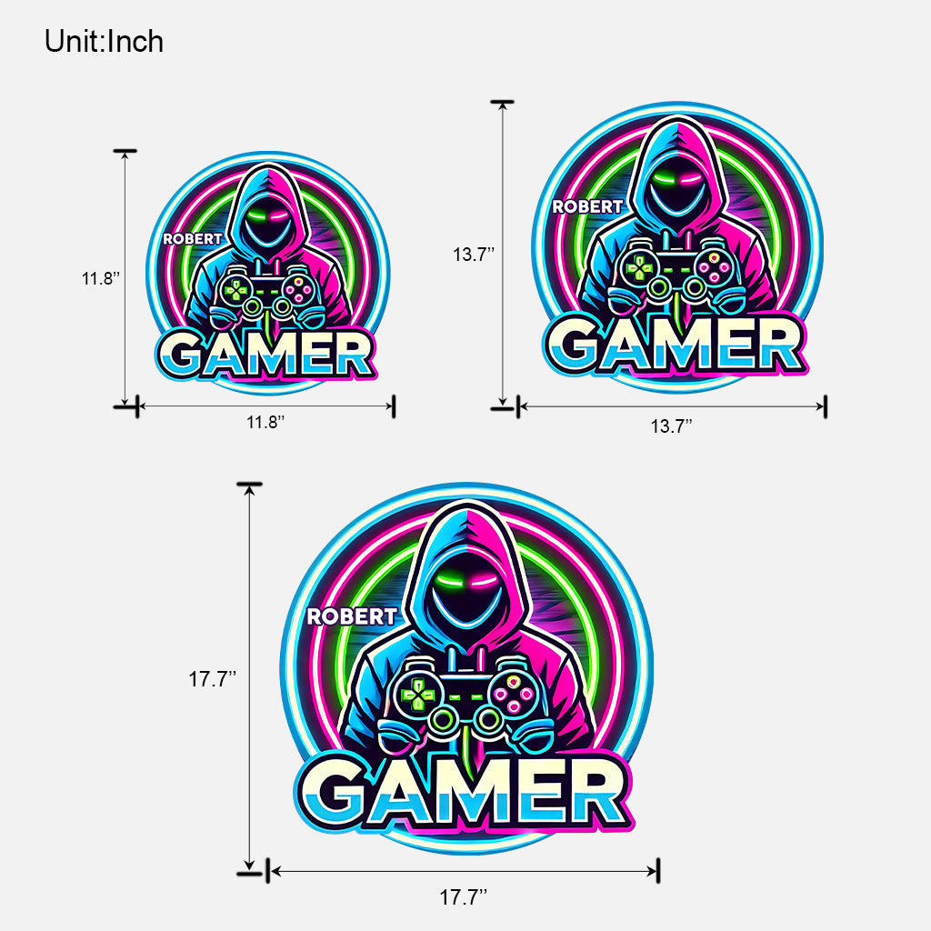 True Gamer - Personalized Video Game Custom Shaped Wood Sign