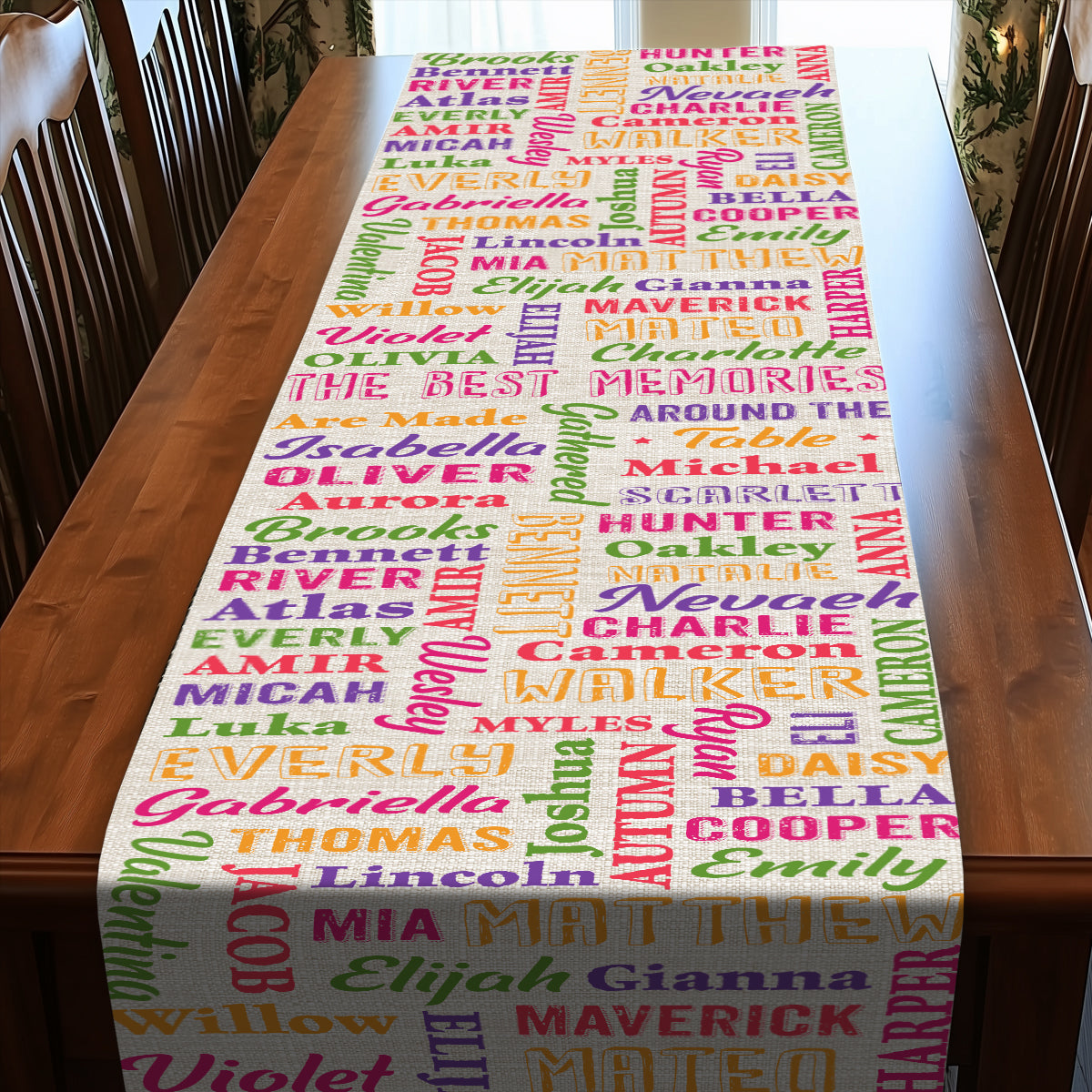 Around The Table - Personalized Family Table Runner