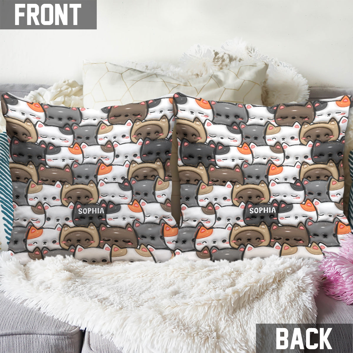 Yes I Do Need All These Cats - Personalized Cat Throw Pillow