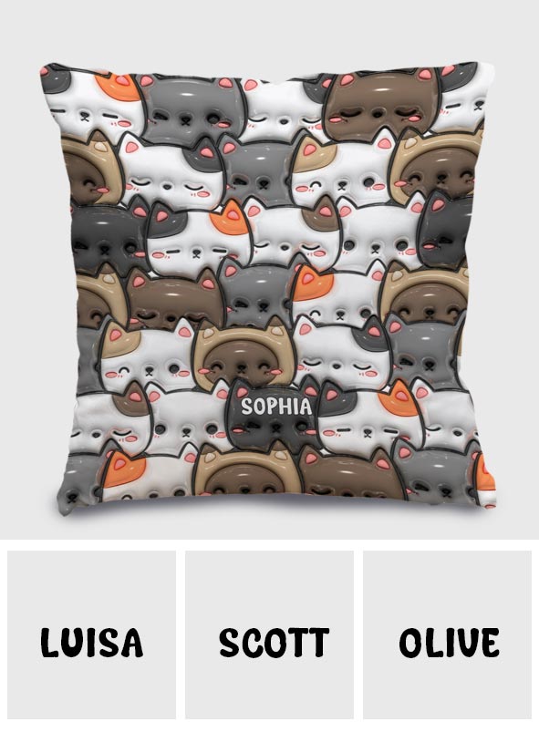 Yes I Do Need All These Cats - Personalized Cat Throw Pillow