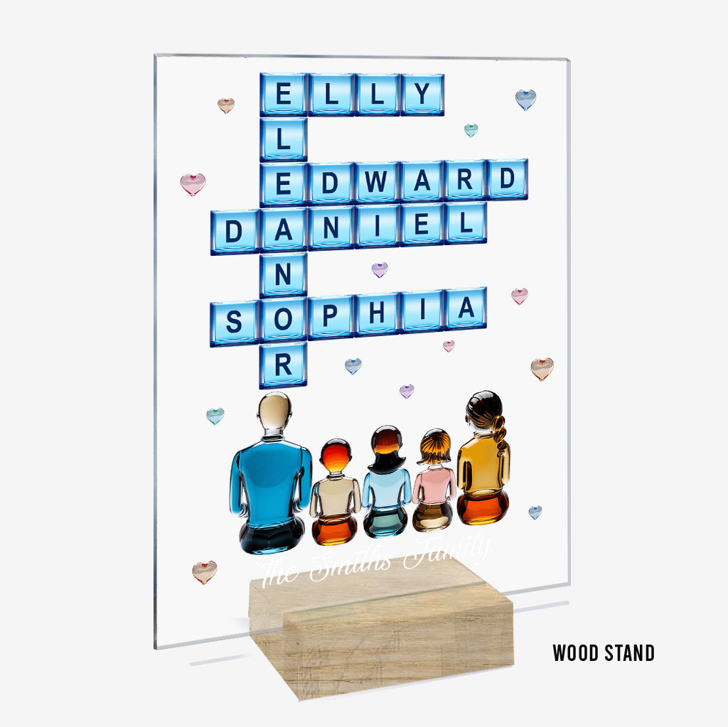 Family Forever - Personalized Family Transparent Acrylic Plaque