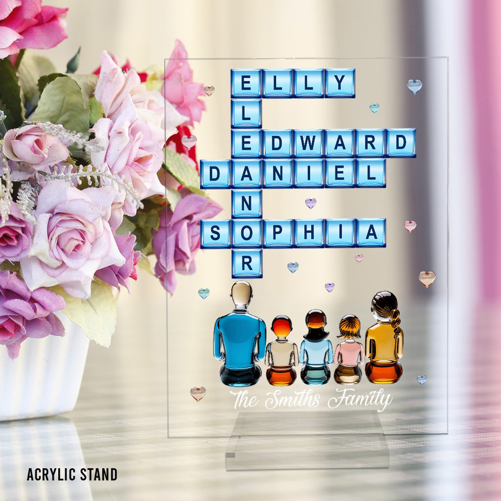 Family Forever - Personalized Family Transparent Acrylic Plaque