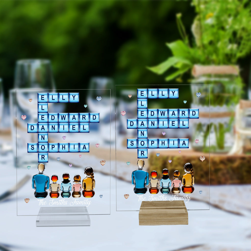 Family Forever - Personalized Family Transparent Acrylic Plaque