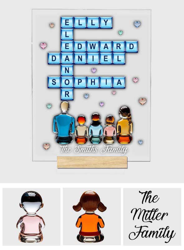 Family Forever - Personalized Family Transparent Acrylic Plaque