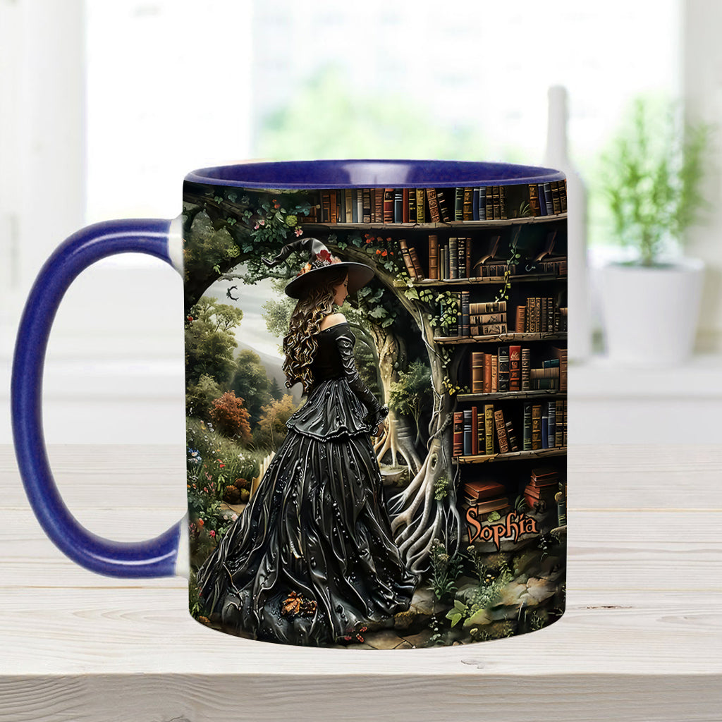 Just A Witch Who Loves Books - Personalized Book Accent Mug