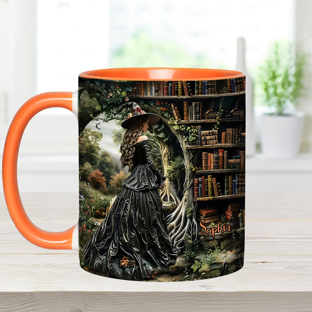 Just A Witch Who Loves Books - Personalized Book Accent Mug