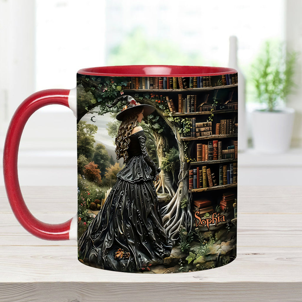 Just A Witch Who Loves Books - Personalized Book Accent Mug