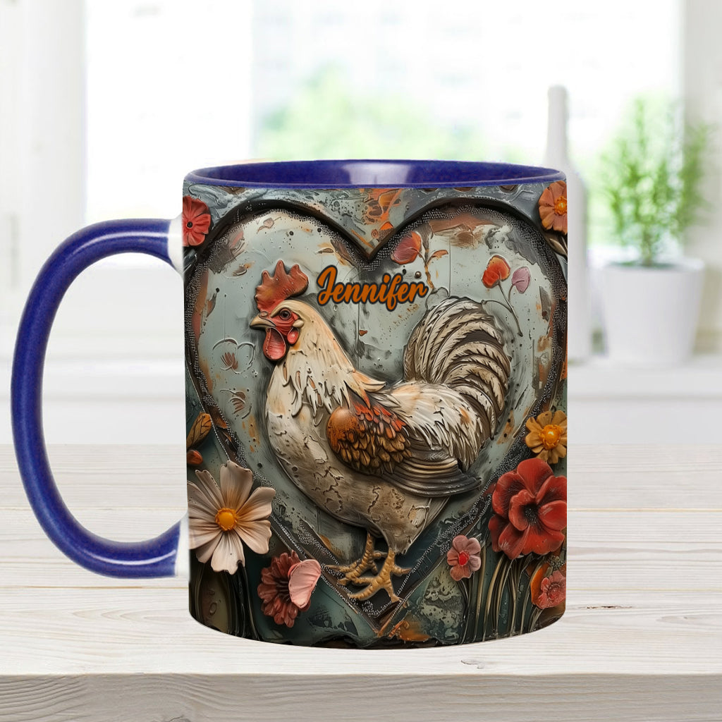 Stunning Chicken - Personalized Chicken Accent Mug