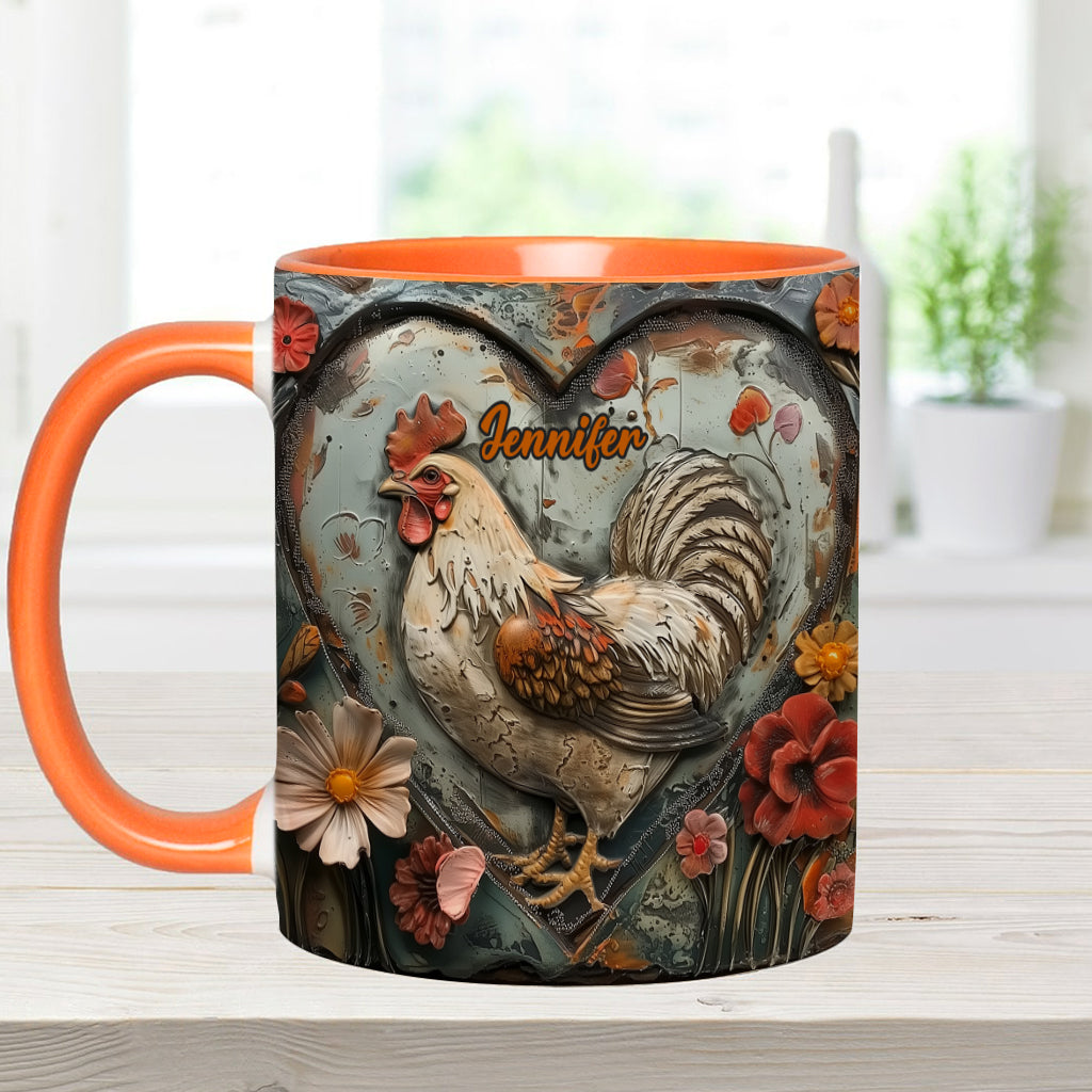 Stunning Chicken - Personalized Chicken Accent Mug