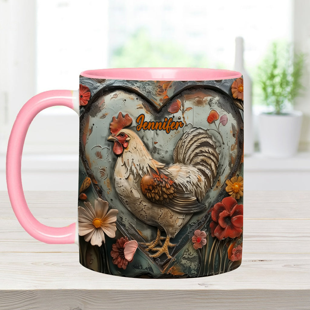 Stunning Chicken - Personalized Chicken Accent Mug