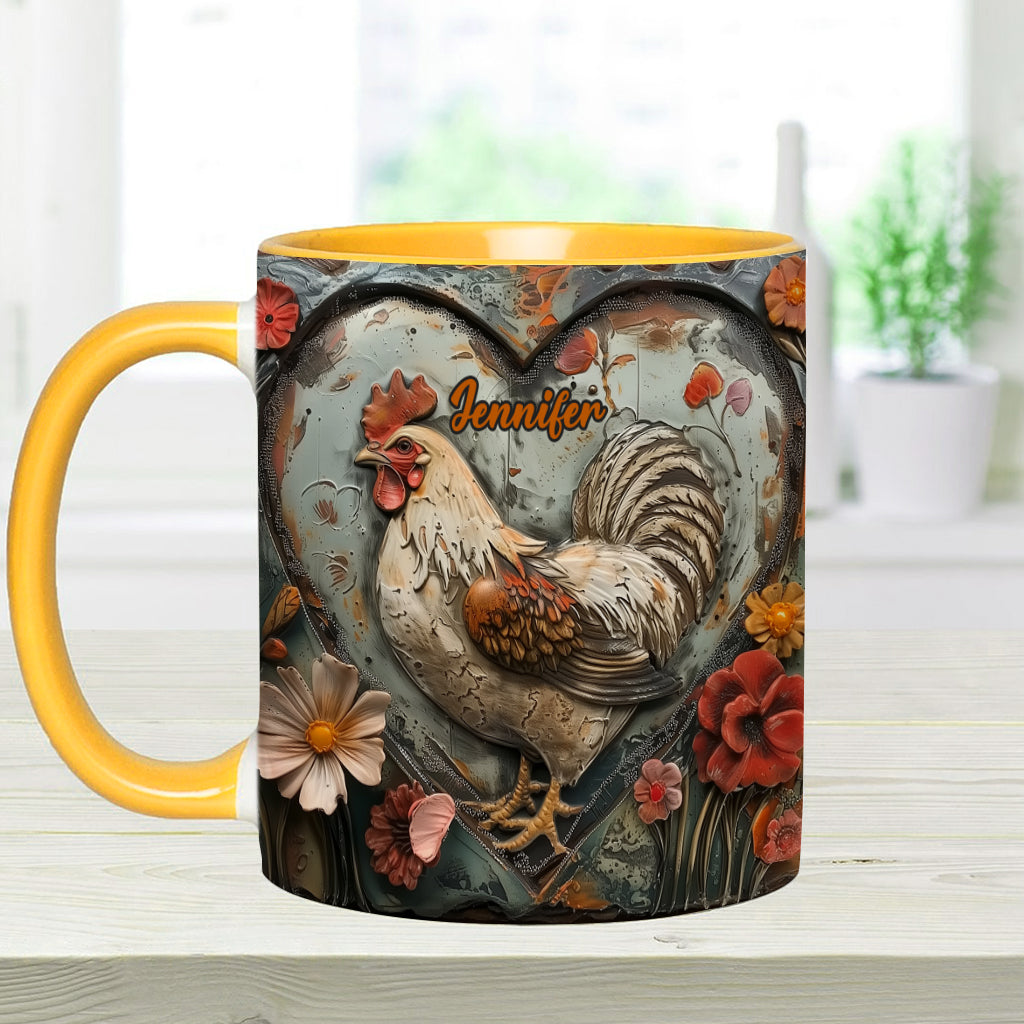 Stunning Chicken - Personalized Chicken Accent Mug